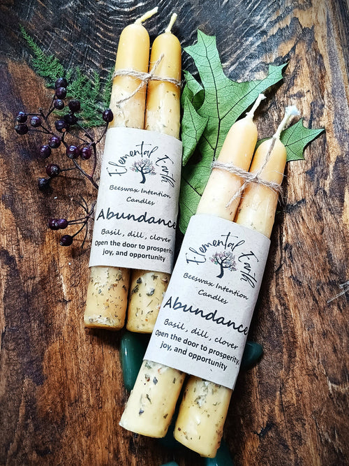 Beeswax Abundance Intention Candles